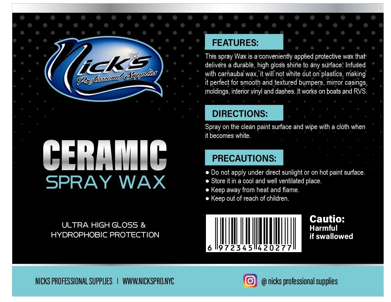 Ceramic Spray Wax